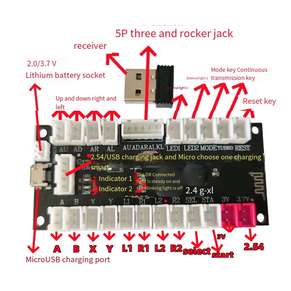 Board Game Android - L77A 2.4G Encoder Joystick Nirkabel Tanpa