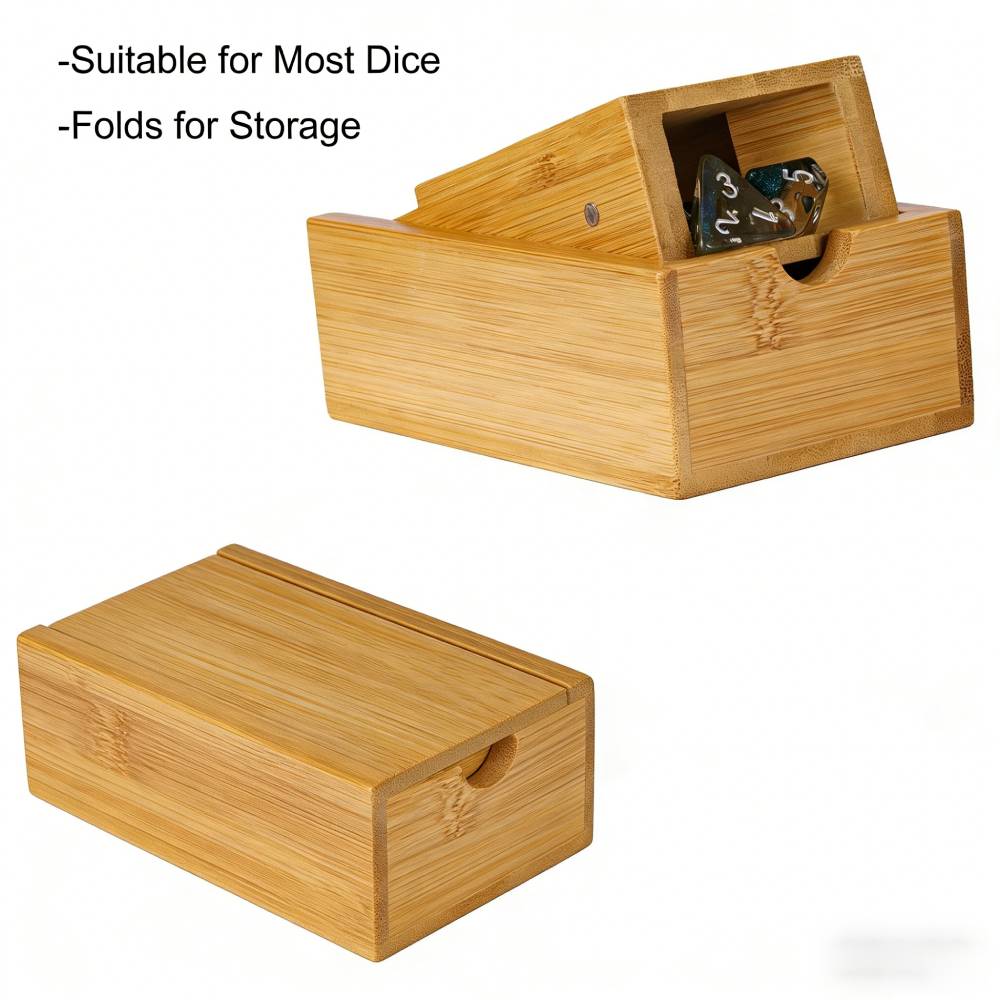 Dice Tower Wooden - Menara Dadu Lipat Bambu Alami Premium,