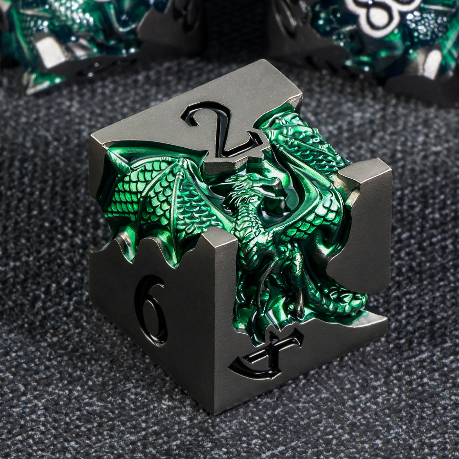 Dice Tower Wooden - Set Dadu Dragon DND untuk Permainan