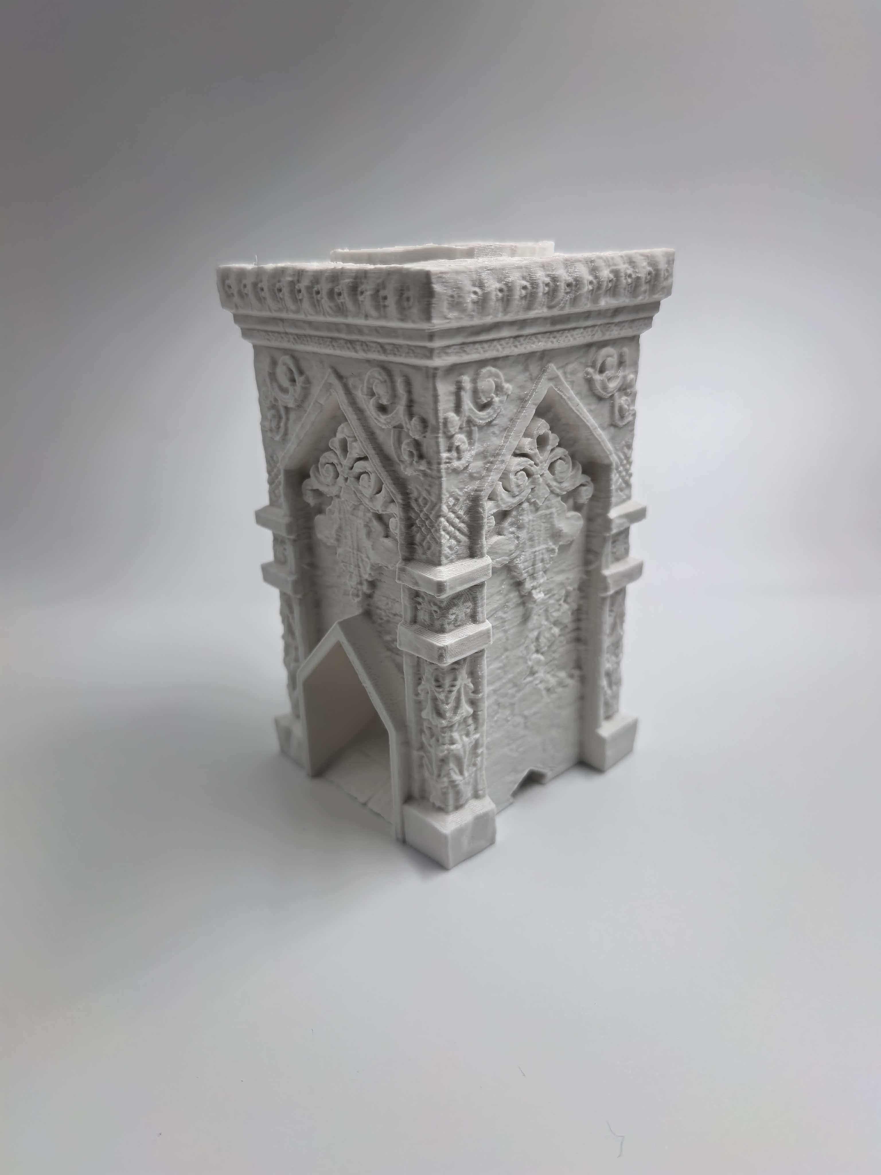 Dice Tower Wooden - Kotak Dadu Mini Portabel Aksesoris Permainan