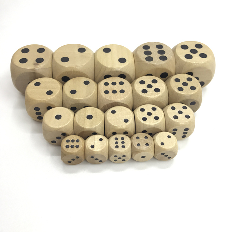 Dice Tower Wooden - 100 pcs dadu kayu baru, ukuran