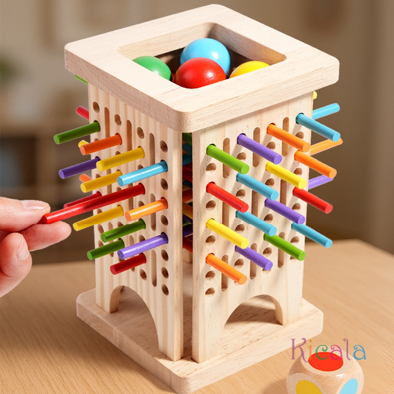 Permainan Montessori Papan Kay - Dice Tower Wooden ulasan dan harga