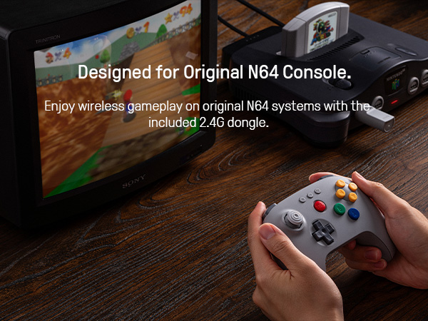 8BitDo N64 2.4G Pengontrol Gam - Board Game Android ulasan dan harga