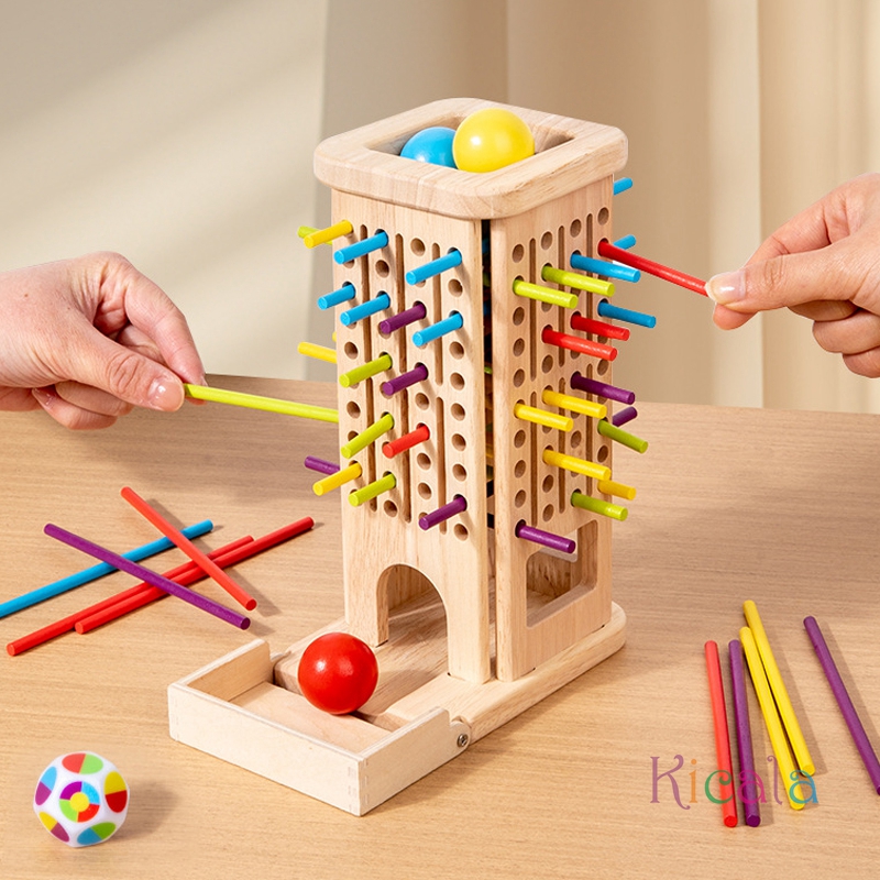 Permainan Montessori Tongkat K - Dice Tower Wooden ulasan dan harga