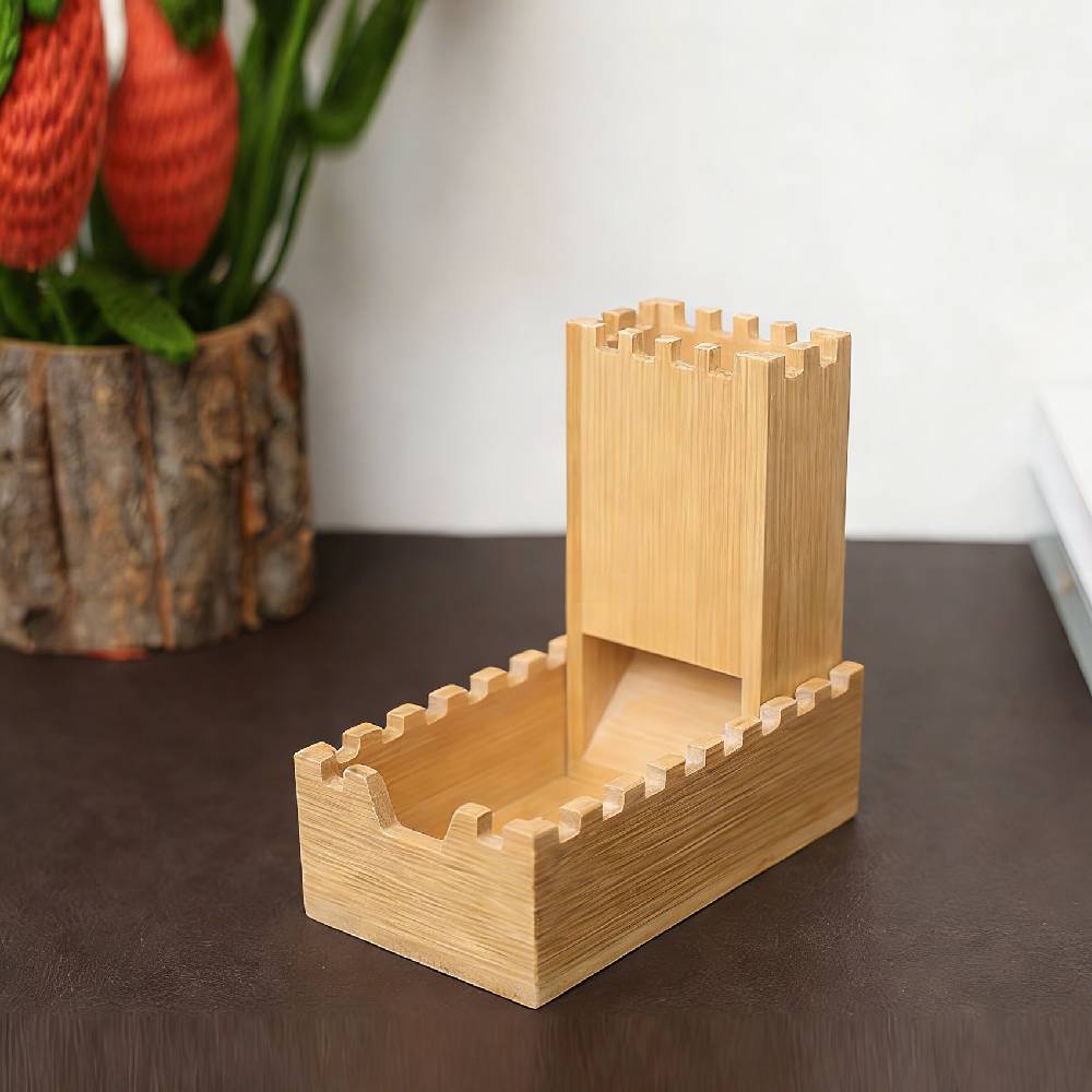 Menara Dadu Lipat Bambu Alami  - Dice Tower Wooden ulasan dan harga