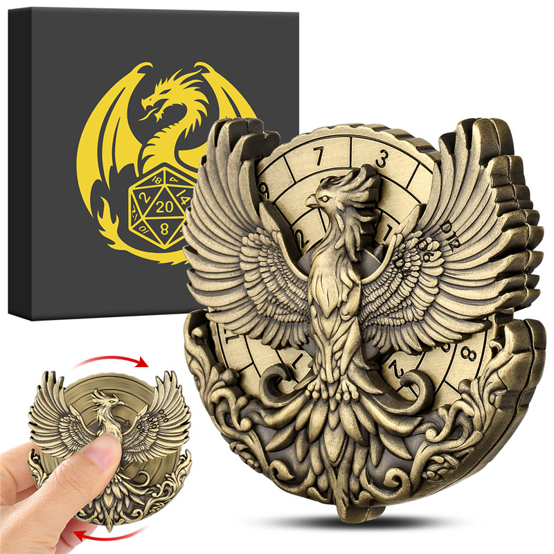 7-in-1 Phoenix Dice Spinner Ro - Dice Tower Wooden ulasan dan harga