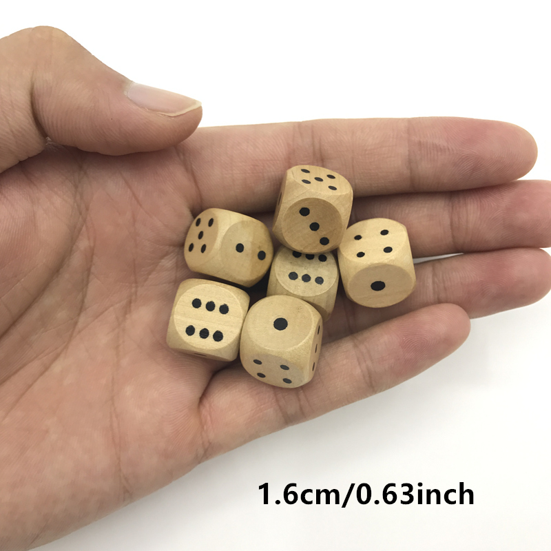 100 pcs dadu kayu baru, ukuran - Dice Tower Wooden ulasan dan harga
