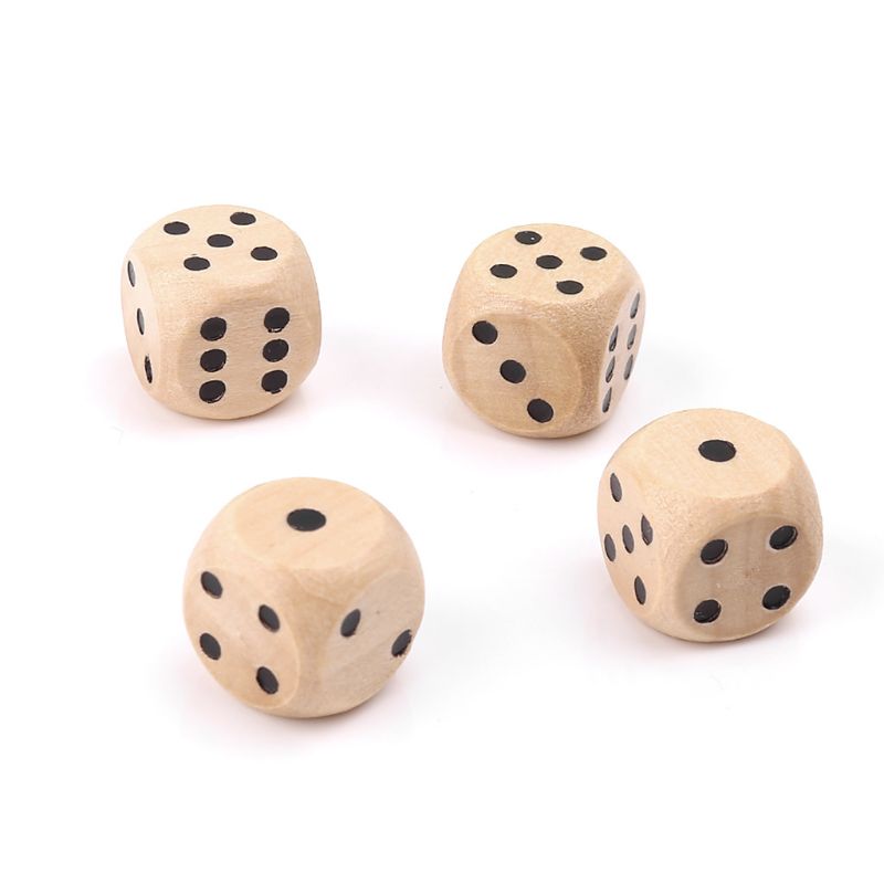 10 Buah Dadu Kayu 6 Sisi D6 Da - Dice Tower Wooden ulasan dan harga