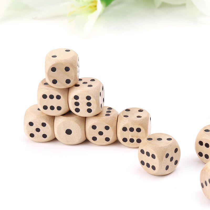 10 Buah Dadu Kayu 6 Sisi D6 Da - Dice Tower Wooden ulasan dan harga