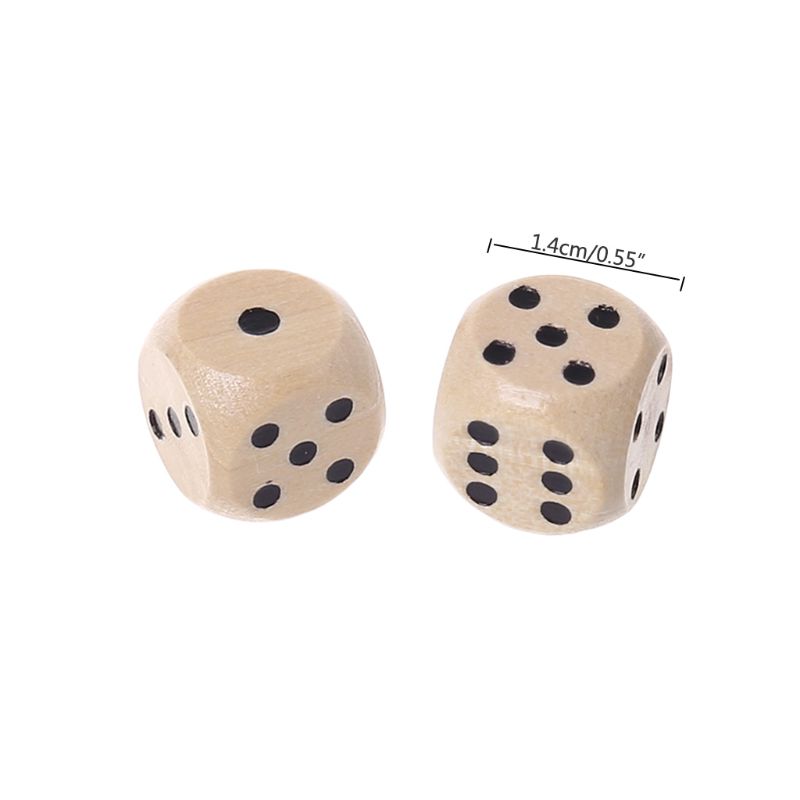 10 Buah Dadu Kayu 6 Sisi D6 Da - Dice Tower Wooden ulasan dan harga